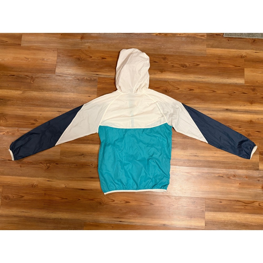 Nike Sportswear Windrunner Jacket White Navy Teal XS Windbreaker Hooded Zip‎ Up - Picture 2 of 5